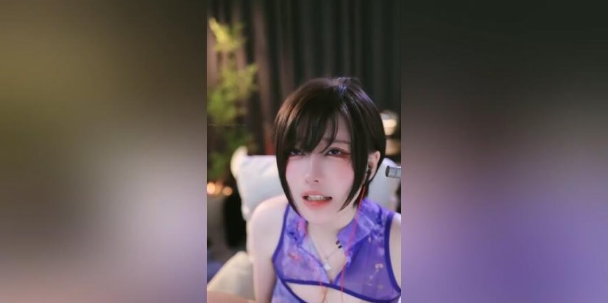 一色雨 紫色旗袍助眠小雨