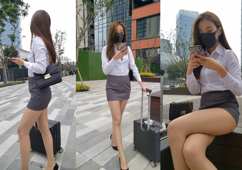 [街拍][4k]街拍包臀裙丝袜高跟美女[1v/3.3 GB]