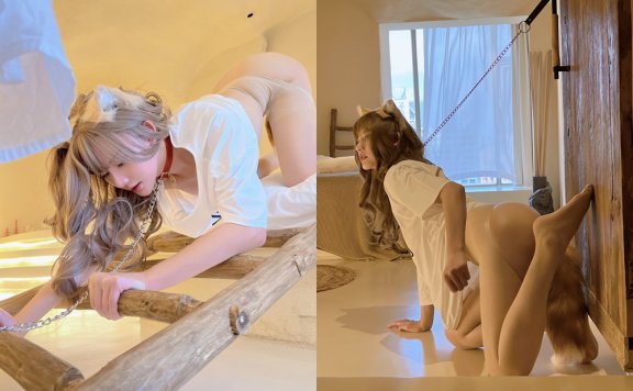 【微密圈】就是阿朱啊 乖狗狗舔酸奶【18P】