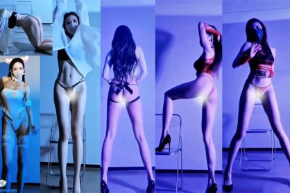 【抖音 爱跳舞的小野猫】百万粉丝博主大尺丁字私定热舞 超顶高挑苗条身材 夺命长腿清晰马甲线 超棒！(10V/14分53)